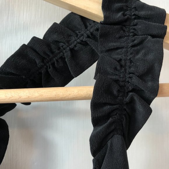 Black silk dress with ruffle straps - & Other Stories - Picture 5 of 5